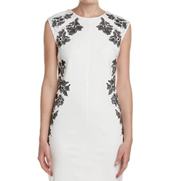 Laundry BY SHELLI SEGAL Women's Embroidered Cap-Sleeve Sheath Dress - Picture 3 of 5